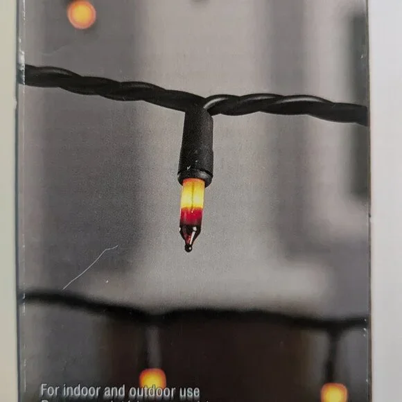 NWT Spooky Candy Corn Mini Lights String Halloween Decoration Orange Ashland NEW - Picture 3 of 8